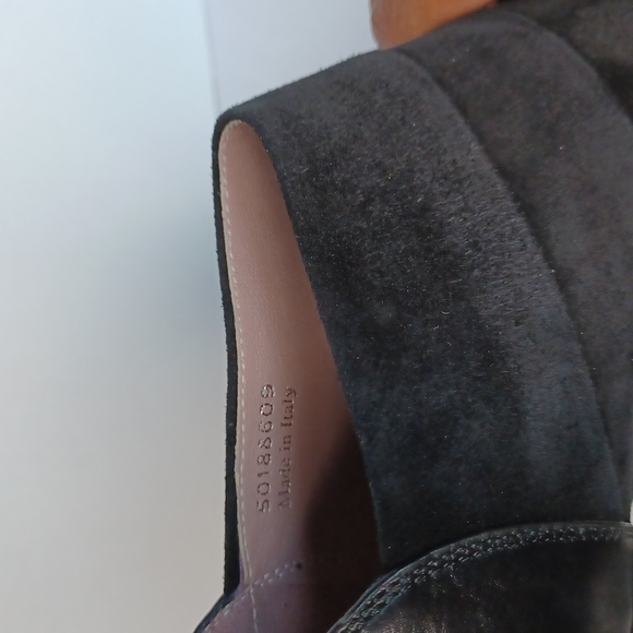 Hugo Boss Black Suede Platform Ankle Booties - Picture 9 of 9